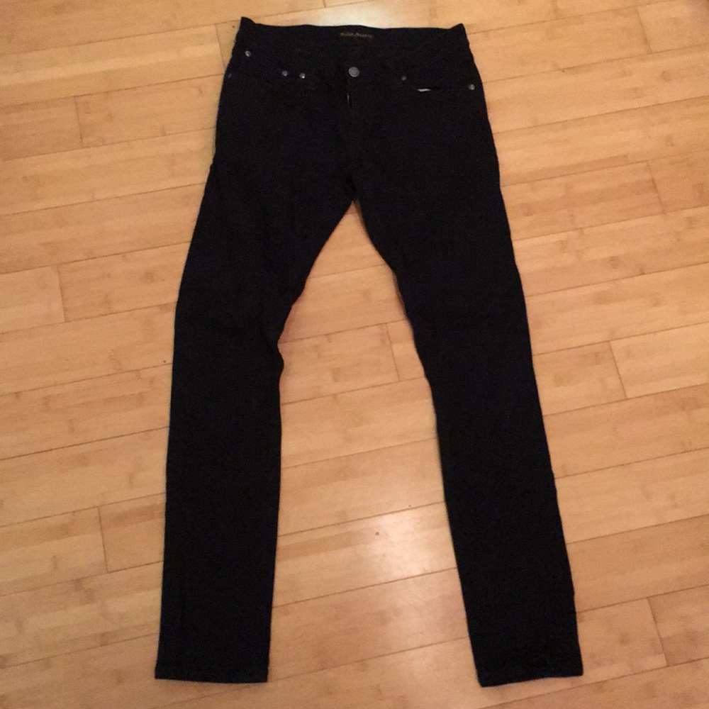 Nudie Jeans Black Skinny Jeans 31 Long - Organic!